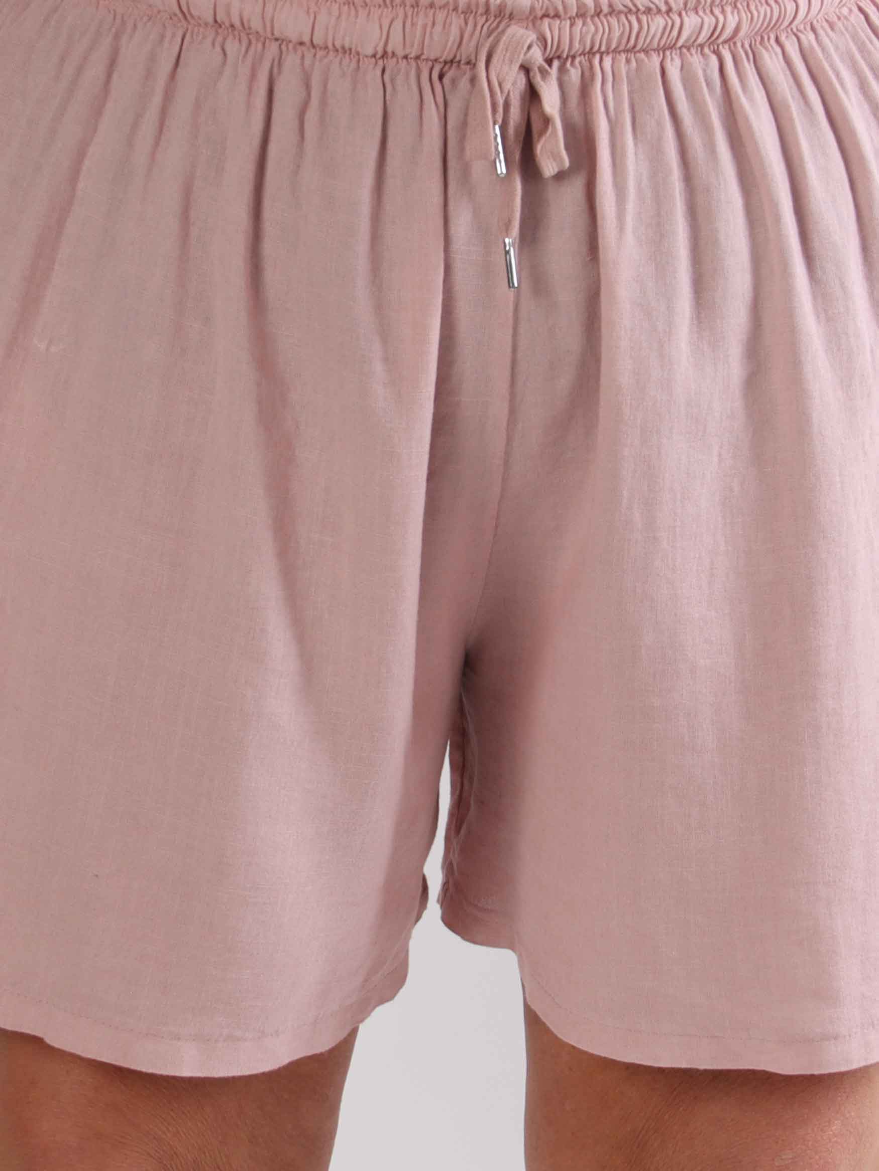Clara Shorts - Lette shorts i viskose og hør